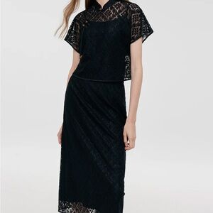 NWT three piece lace set, top,cami,skirt.